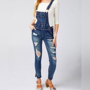 Dollhouse blizzard blue jean overalls